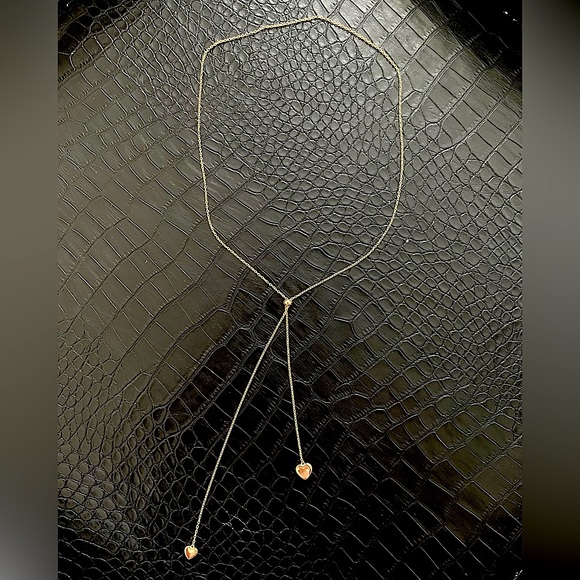 STERLING FOREVER Dangling Heart Bolo Necklace - Picture 2 of 2